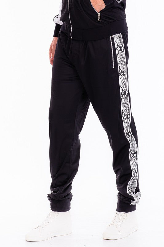 Mens Snake Side Tape Jogger Pants