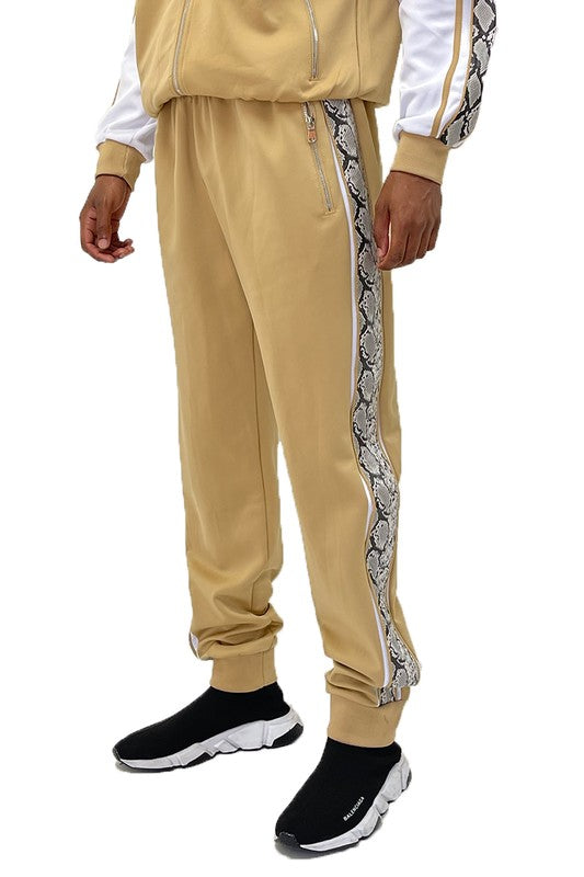 Mens Snake Side Tape Jogger Pants