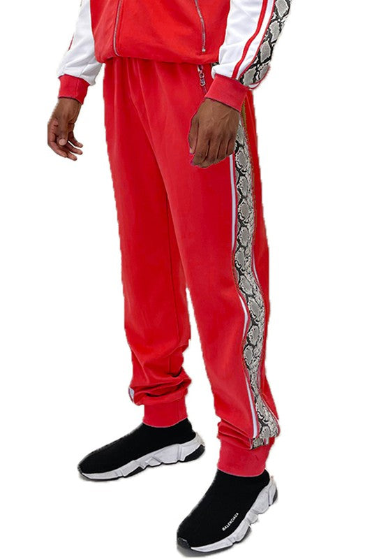 Mens Snake Side Tape Jogger Pants