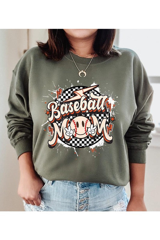 BASEBALL MOM UNISEX FLEECE SWEATSHIRT