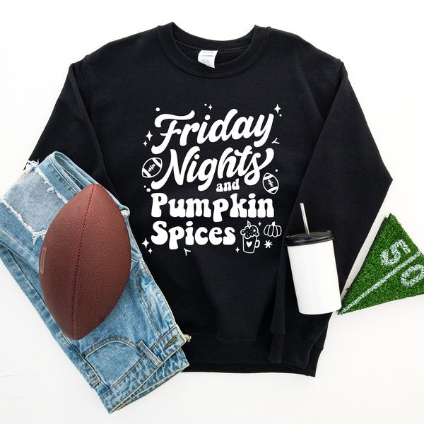 Friday Nights and Pumpkin Graphic Sweatshirt