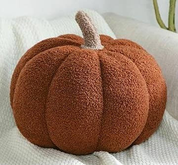 Pumpkin Fall boucle pillows, full pillow