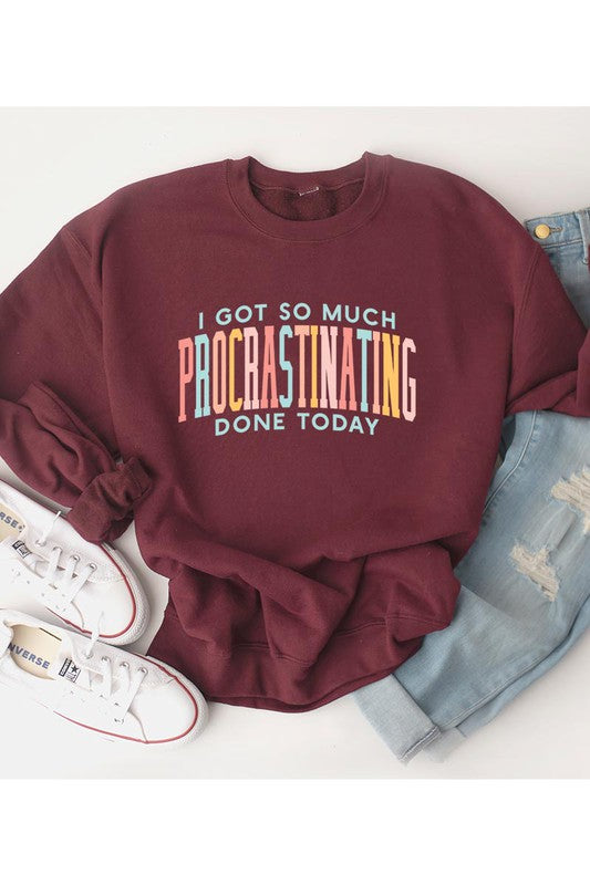 PROCRASTINATING UNISEX FLEECE SWEATSHIRT