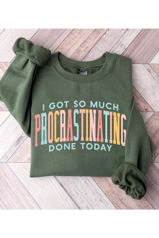 PROCRASTINATING UNISEX FLEECE SWEATSHIRT