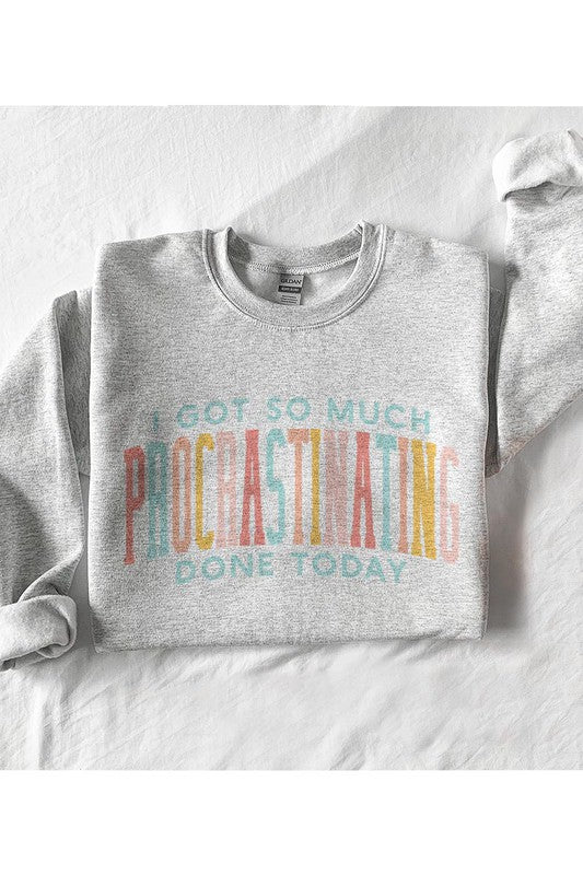 PROCRASTINATING UNISEX FLEECE SWEATSHIRT