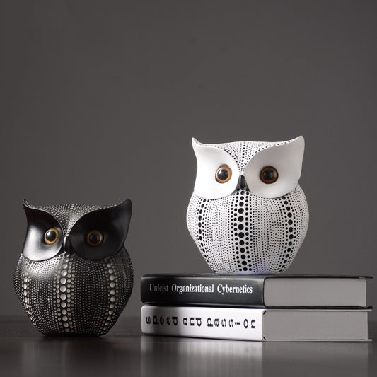 Resin Owls Decorative Figures for Home Decor