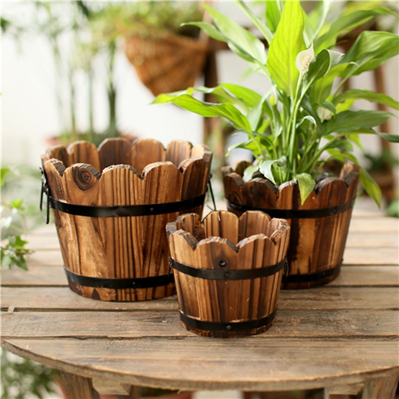 Vintage Wood Bucket